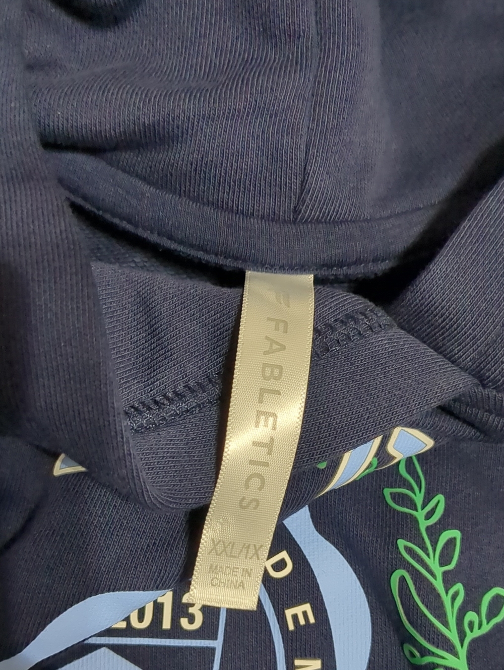 Fabletics Year Round Terry Navy Blue Women's Hoodie Size XXL - Picture 9 of 9
